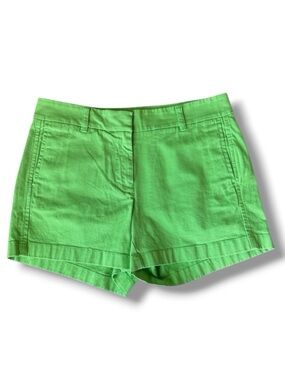 J. Crew Green Stretch Cotton Chino Shorts Size 4